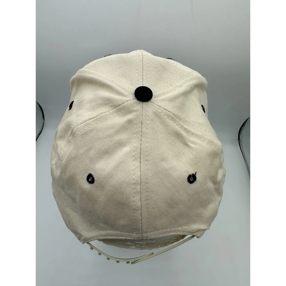 Vintage Vince Gill Hat Snapback Country Music Cream Black V Logo Cap 90s